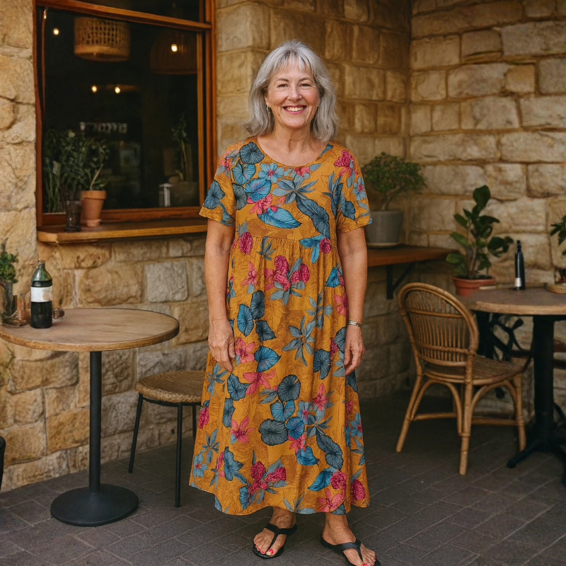 Lia Breezy Floral Maxi Dress